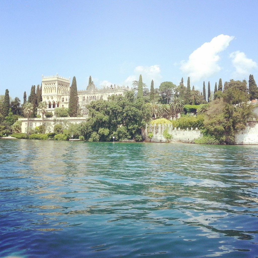 Garda island view from boat