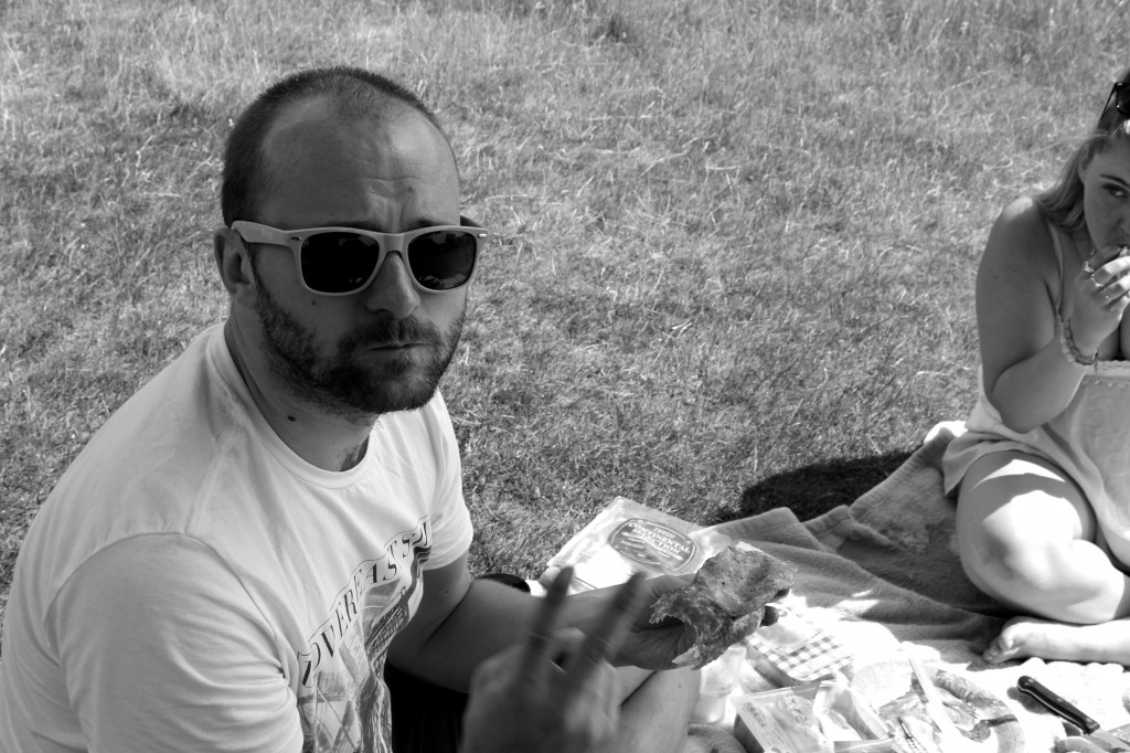 Hubby enjoying picnic 