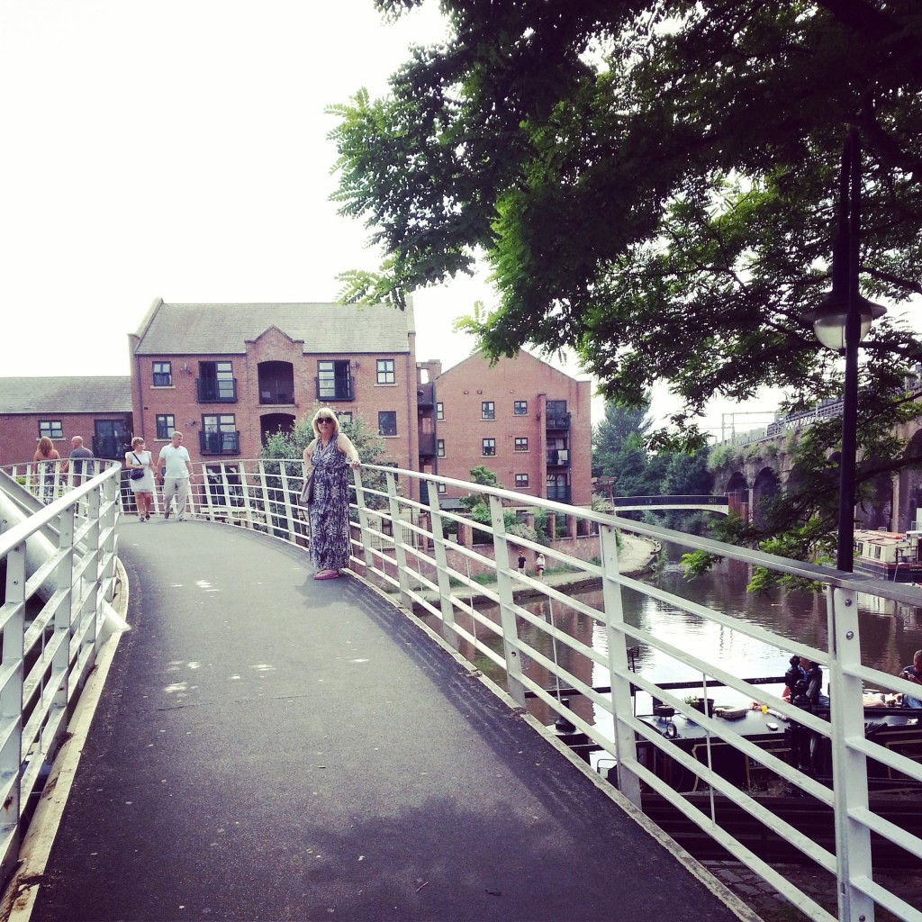 Mum on bridge castlefield manchester