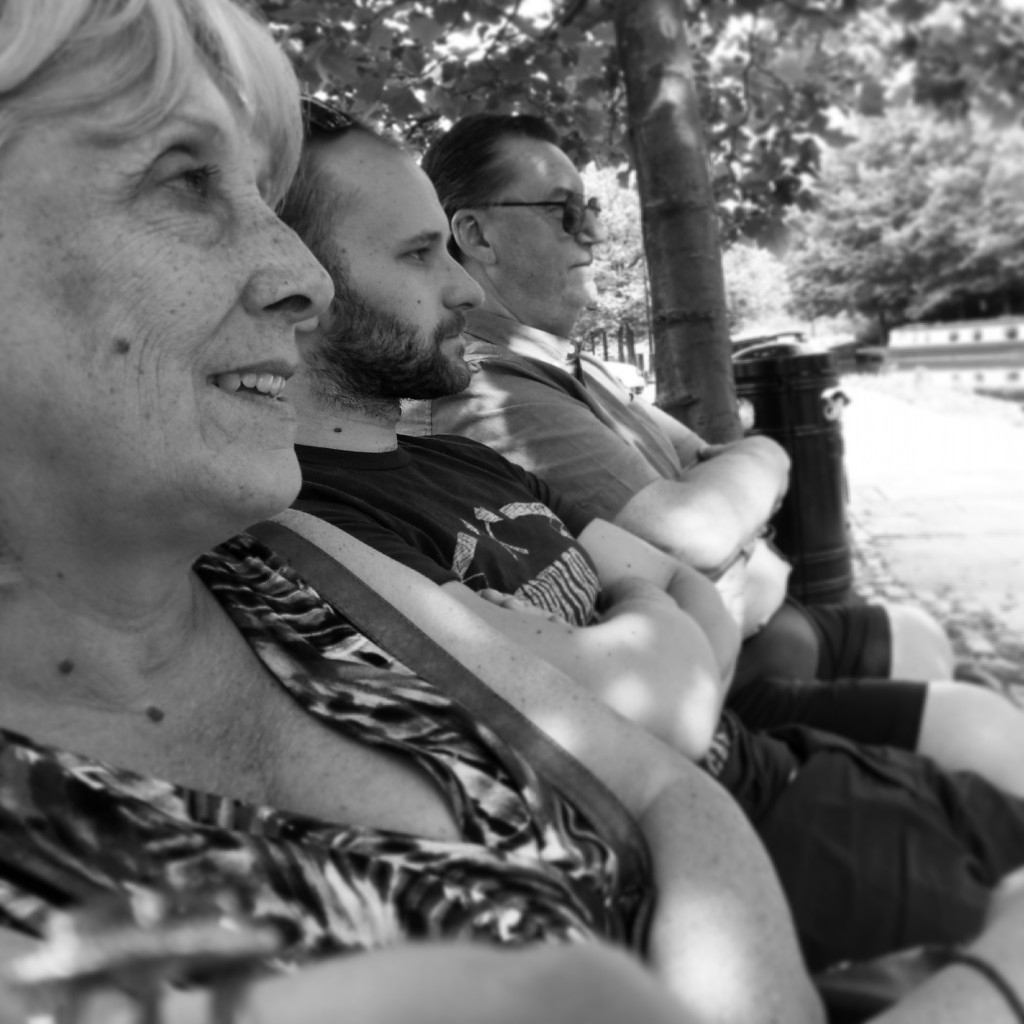 mum, dad and hubby at castllefield manchester