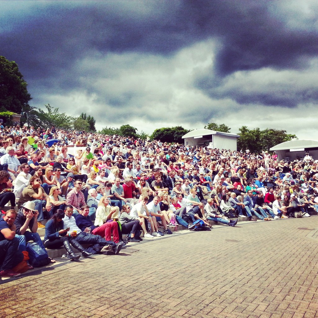 Spectators on Murray Mount Wimbledon