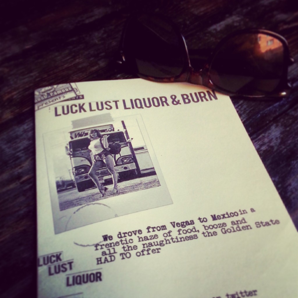 menu luck lust liquor & burn