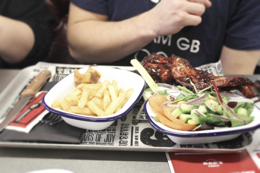reds true barbecue manchester hollygoeslightly wings combo