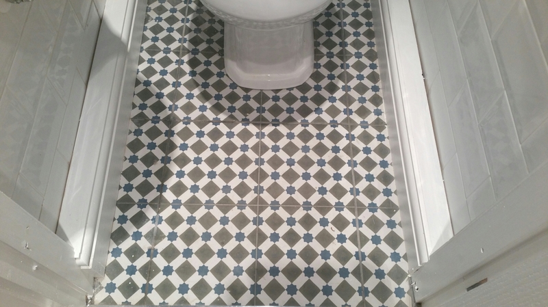 our cloakroom bathroom with pebble grey tiles hollygoeslightly