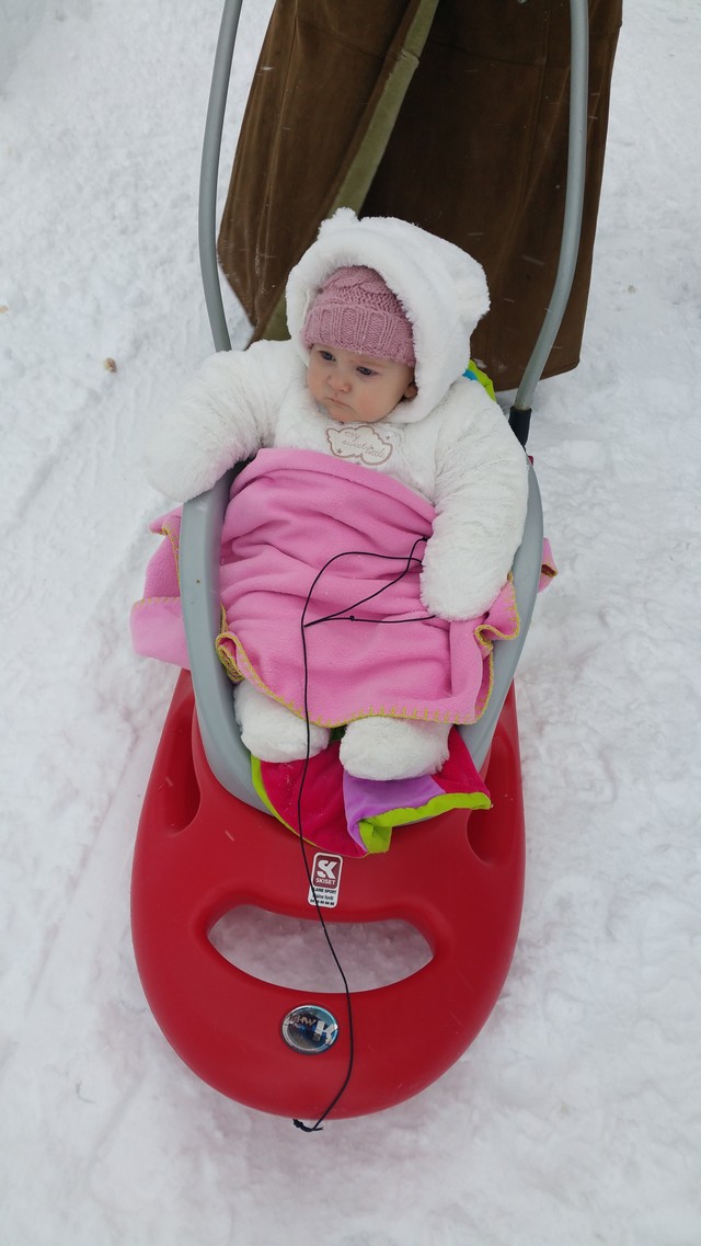 skiing in flaine part 2 baby sledge ollygoeslightly