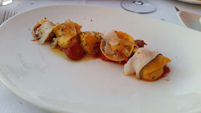 where to eat in tuscany castelfalfi la rocca cod ravioli hollygoeslightly