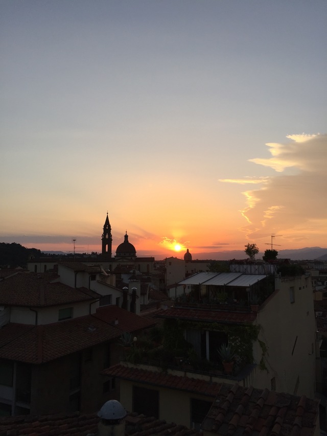 romantic evening in florence sunset buildings hollygoeslightly