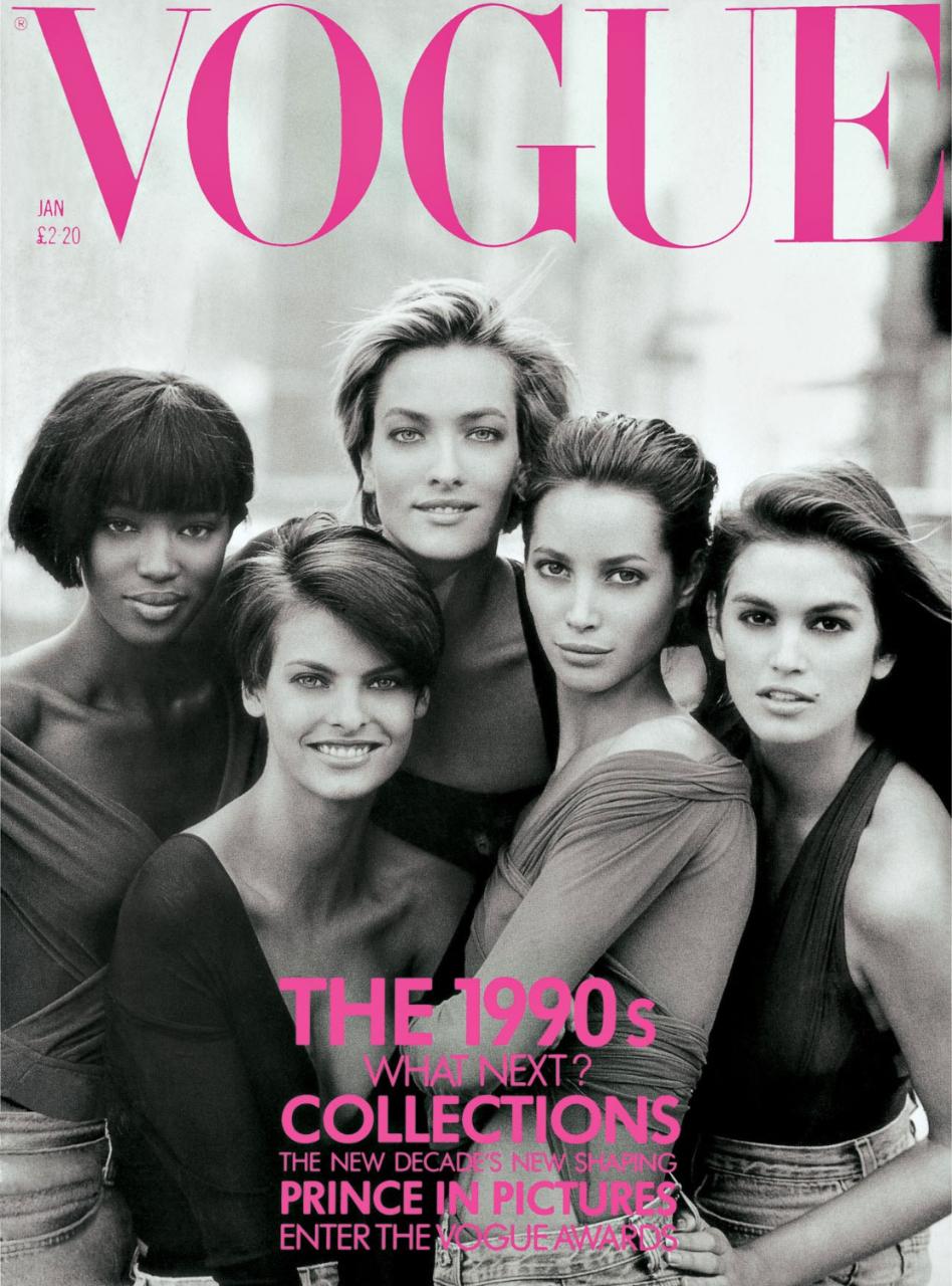 vogue 100 a century of style 1990s magazine cover manchester art gallery hollygoeslightly