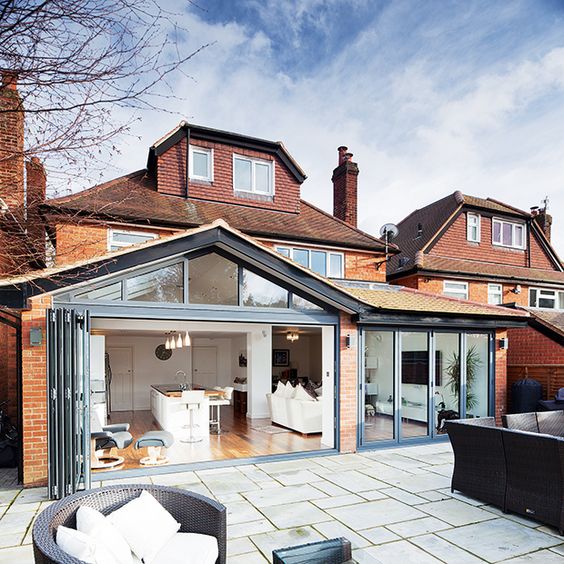 kitchen extension ideas bifold doors hollygoeslightly