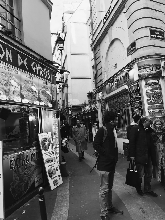 paris in black and white latin quarter