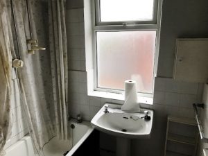 family bathroom before and after sink