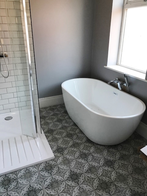 family bathroom before and after toilet bath tiles