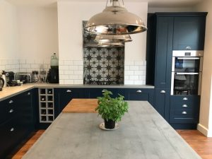 our blue kitchen island space hollygoeslightly