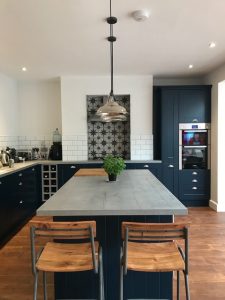 our blue kitchen open plan hollygoeslightly