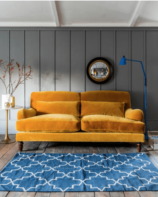 i have this thing for ochre roseandgrey velvet couch