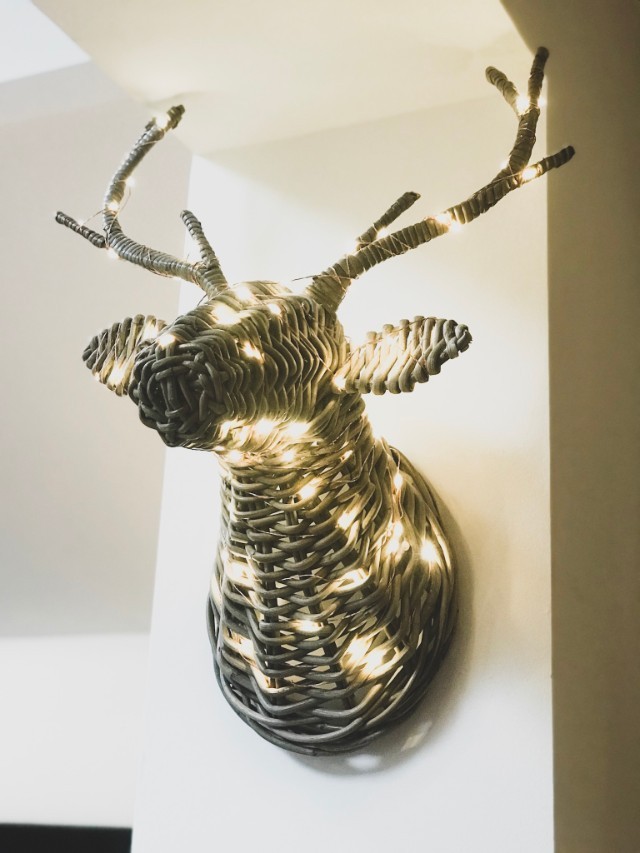 getting ready christmas at the woods coxandcox christmas rattan deer head