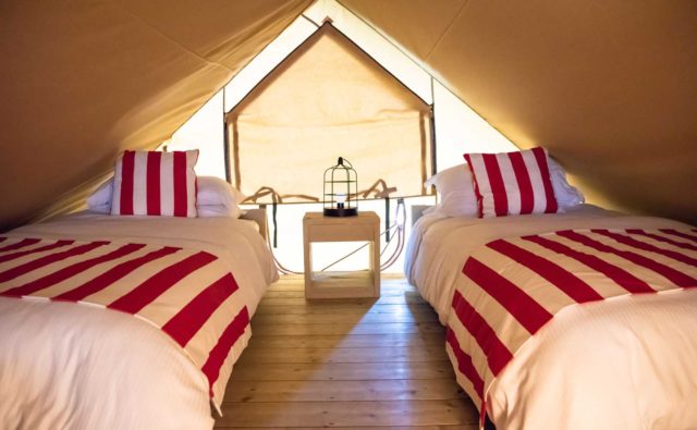 uk family glamping peak district ashbourne heights safari lodge beds