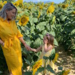 mum and daughter matching dresses boden sunflower fields title