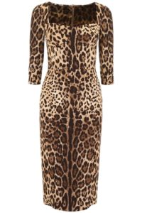 dolce gabbana leopard printed dress