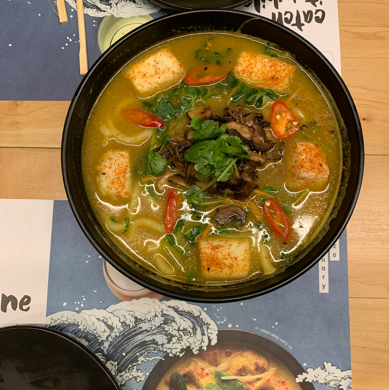 wagamama vegan menu review printworks manchester kare bosu