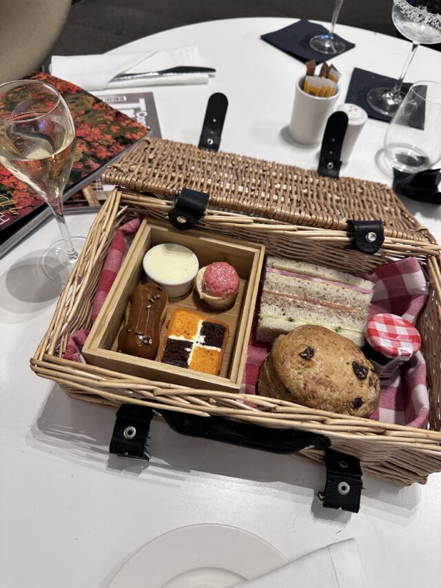 virgin atlantic upper class review flourish with holly clubhouse heathrow afternoon tea hamper