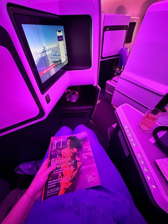 virgin atlantic upper class review flourish with holly seat area